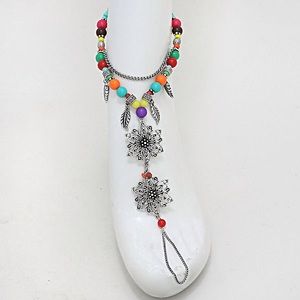 New Turquoise Silver Foot Chain Anklet